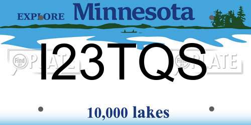 I23TQS Minnesota License Plate