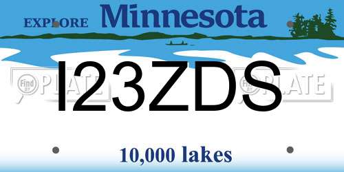 I23ZDS Minnesota License Plate