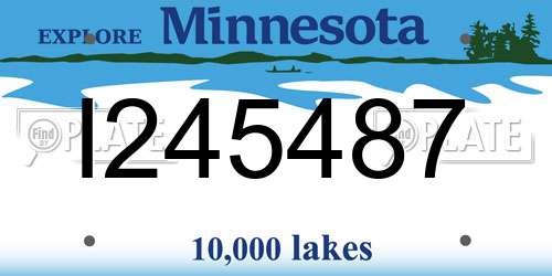 I245487 Minnesota License Plate