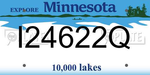 I24622Q Minnesota License Plate