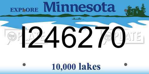 I246270 Minnesota License Plate