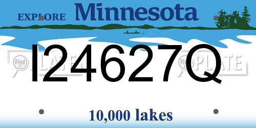 I24627Q Minnesota License Plate