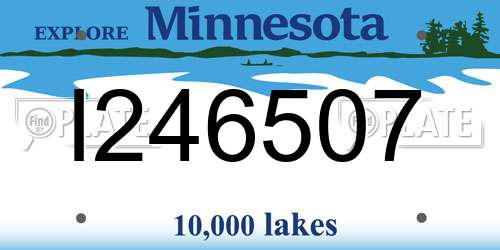 I246507 Minnesota License Plate