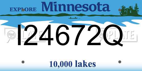 I24672Q Minnesota License Plate
