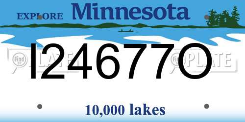 I24677O Minnesota License Plate