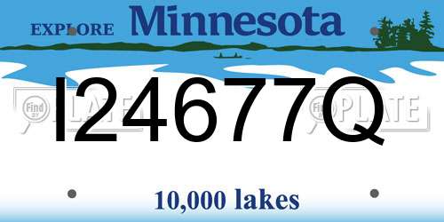 I24677Q Minnesota License Plate