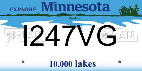 I247VG Minnesota License Plate