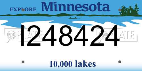 I248424 Minnesota License Plate