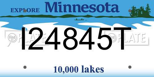 I24845T Minnesota License Plate