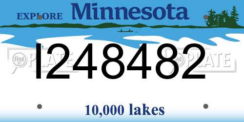 I248482 Minnesota License Plate