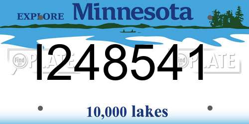 I248541 Minnesota License Plate