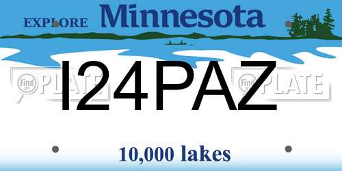 I24PAZ Minnesota License Plate
