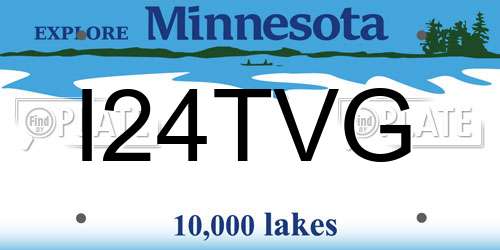 I24TVG Minnesota License Plate