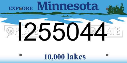 I255044 Minnesota License Plate