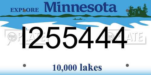 I255444 Minnesota License Plate
