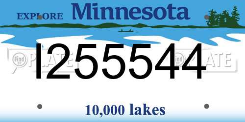 I255544 Minnesota License Plate