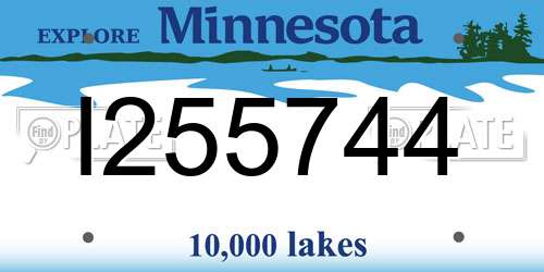 I255744 Minnesota License Plate