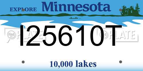 I25610T Minnesota License Plate