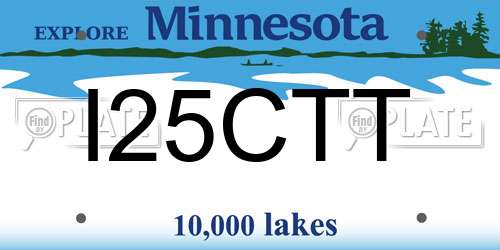 I25CTT Minnesota License Plate