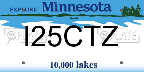I25CTZ Minnesota License Plate