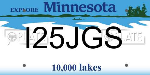 I25JGS Minnesota License Plate