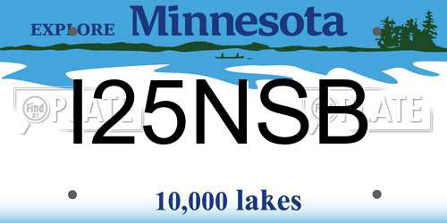 I25NSB Minnesota License Plate