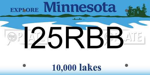 I25RBB Minnesota License Plate