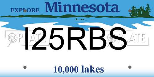 I25RBS Minnesota License Plate