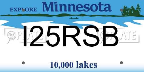 I25RSB Minnesota License Plate