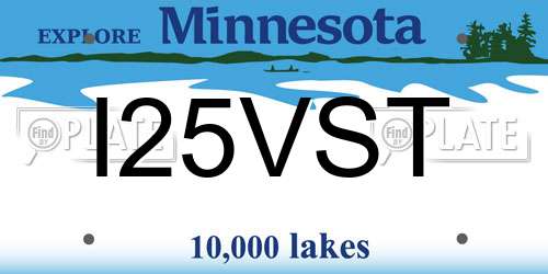 I25VST Minnesota License Plate