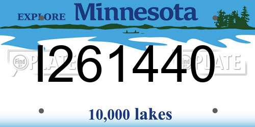 I261440 Minnesota License Plate