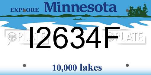 I2634F Minnesota License Plate