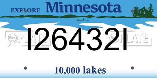 I26432I Minnesota License Plate