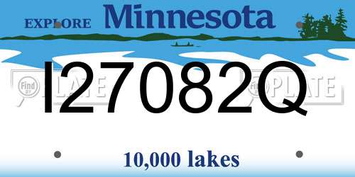 I27082Q Minnesota License Plate