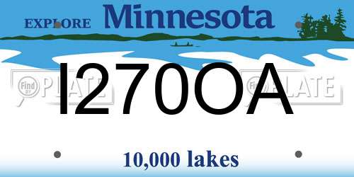 I270OA Minnesota License Plate