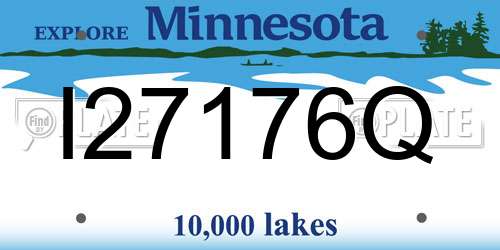 I27176Q Minnesota License Plate
