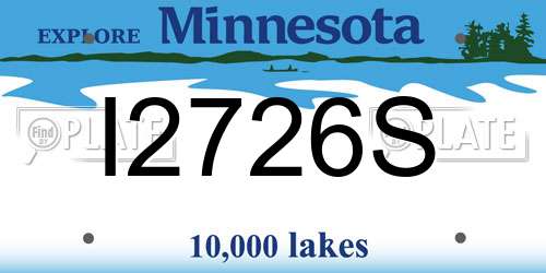 I2726S Minnesota License Plate