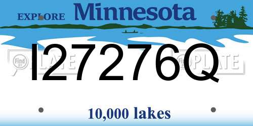 I27276Q Minnesota License Plate