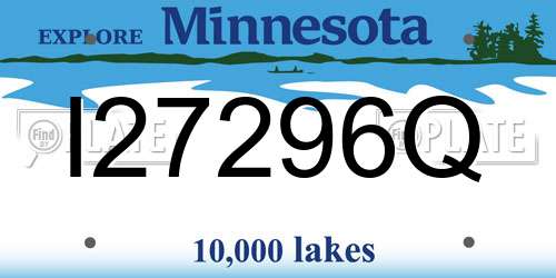 I27296Q Minnesota License Plate