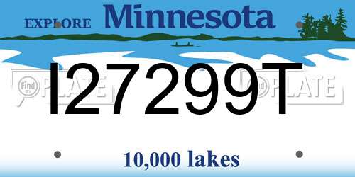I27299T Minnesota License Plate