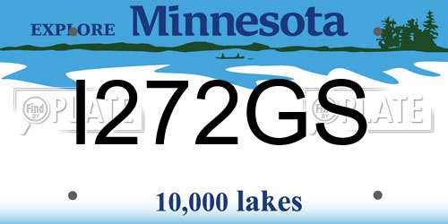I272GS Minnesota License Plate
