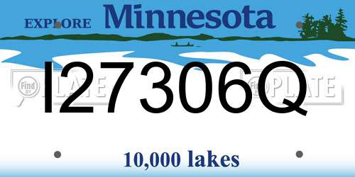 I27306Q Minnesota License Plate