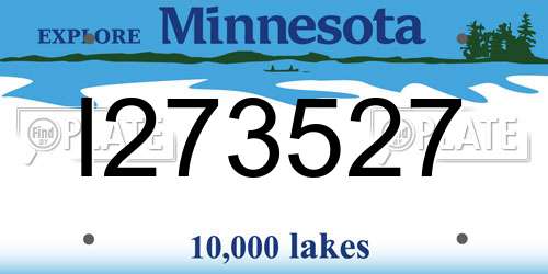 I273527 Minnesota License Plate