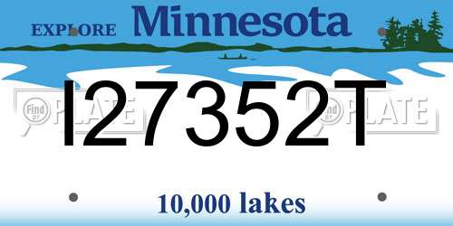 I27352T Minnesota License Plate