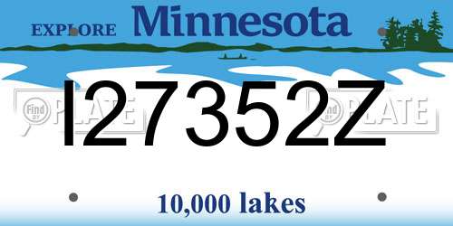 I27352Z Minnesota License Plate