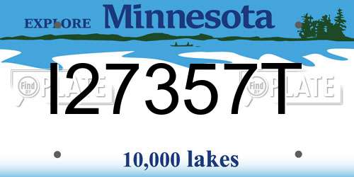 I27357T Minnesota License Plate