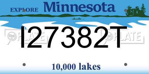 I27382T Minnesota License Plate