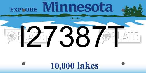 I27387T Minnesota License Plate