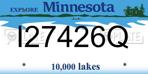 I27426Q Minnesota License Plate