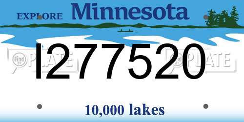I277520 Minnesota License Plate